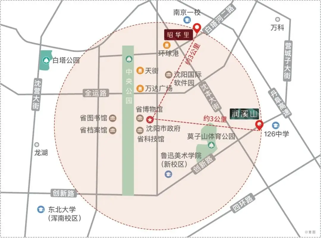 沈阳新市府地图图片