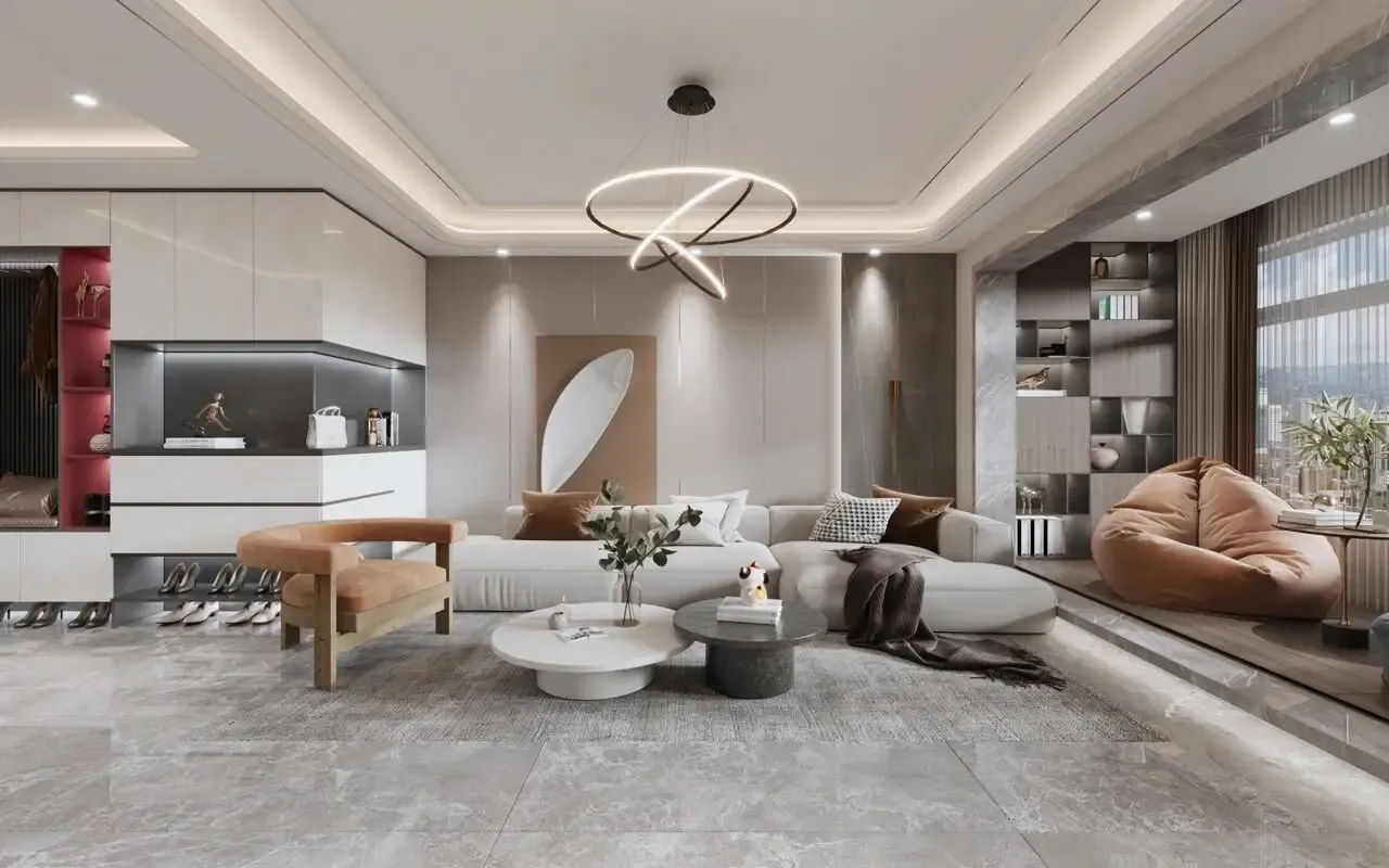 成都150平现代轻奢风设计效果图丨内敛而高级的居住空间