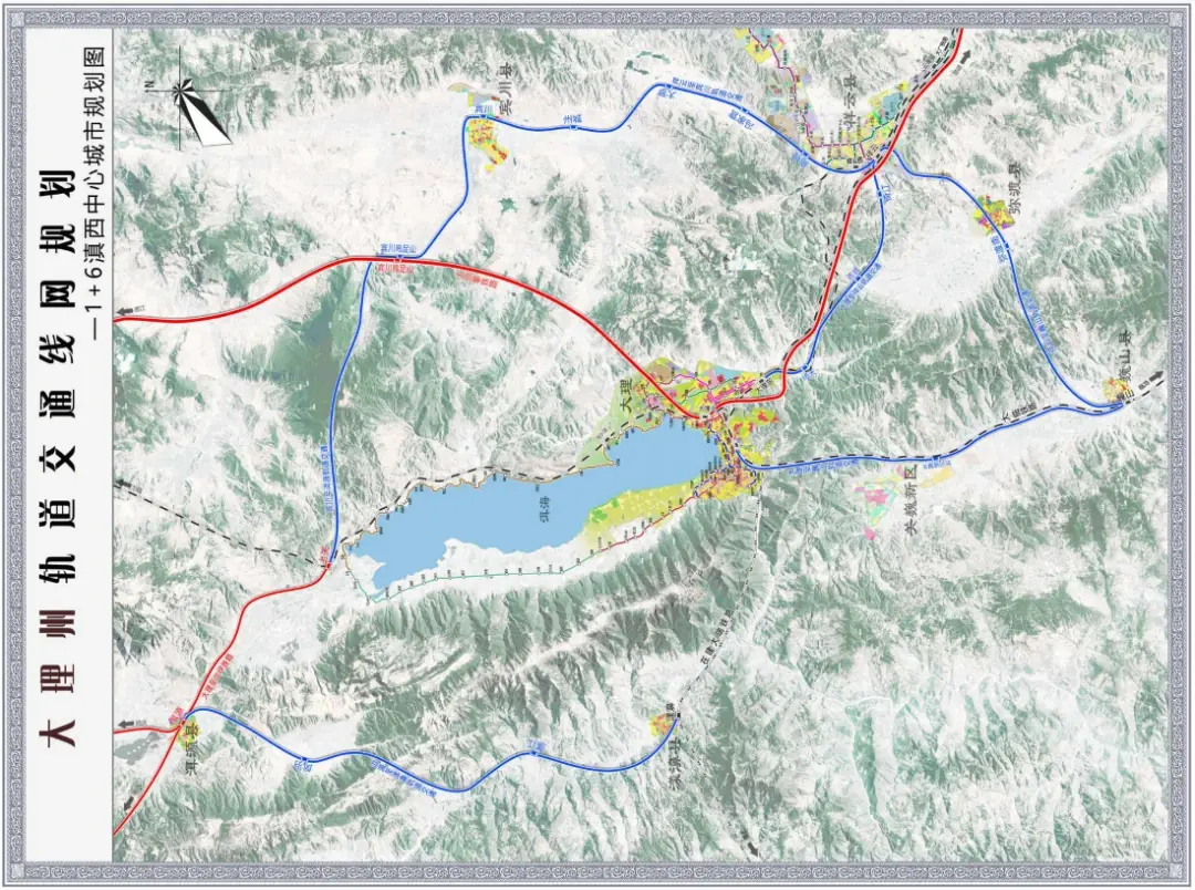 第三圈層(重要節點城市內部)主要為大理市中心城區及祥雲中心城區