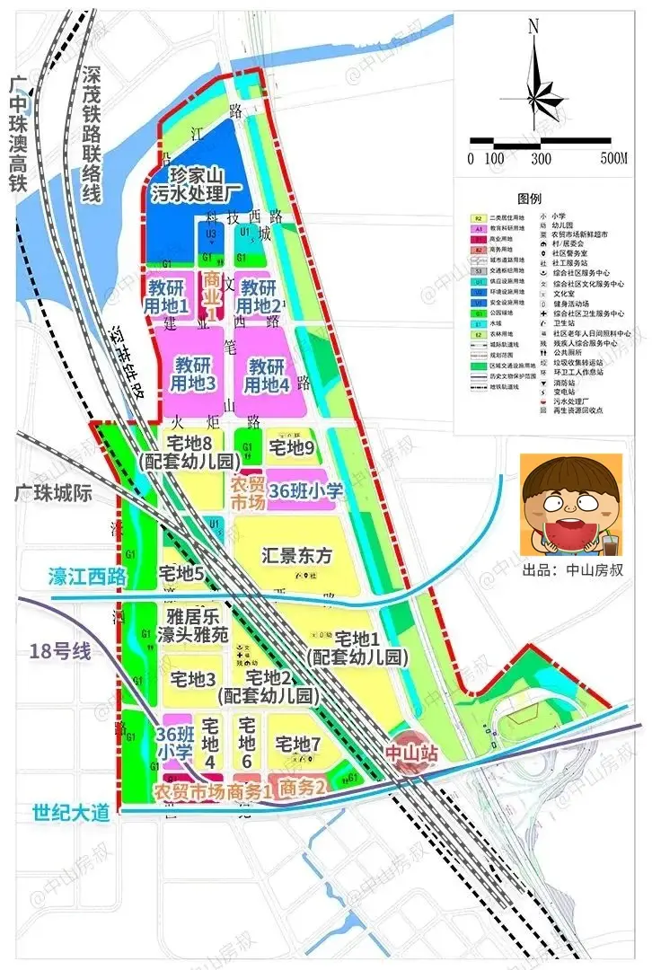 中山岐江新城地图图片