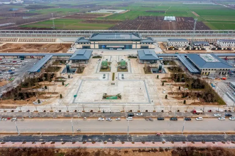 吉祥文化融入站房设计鲁南高铁嘉祥北站月底投入使用