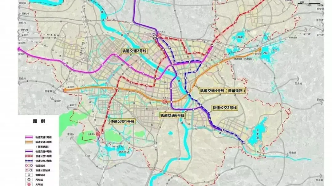 地鐵二號線連接上虞,越城,柯橋,未來將是上虞開通的一條線路,其中上虞