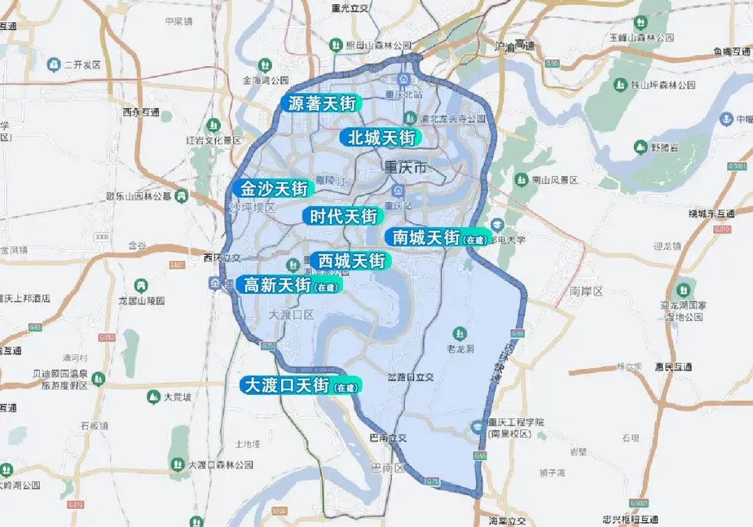 重庆内环线路图图片