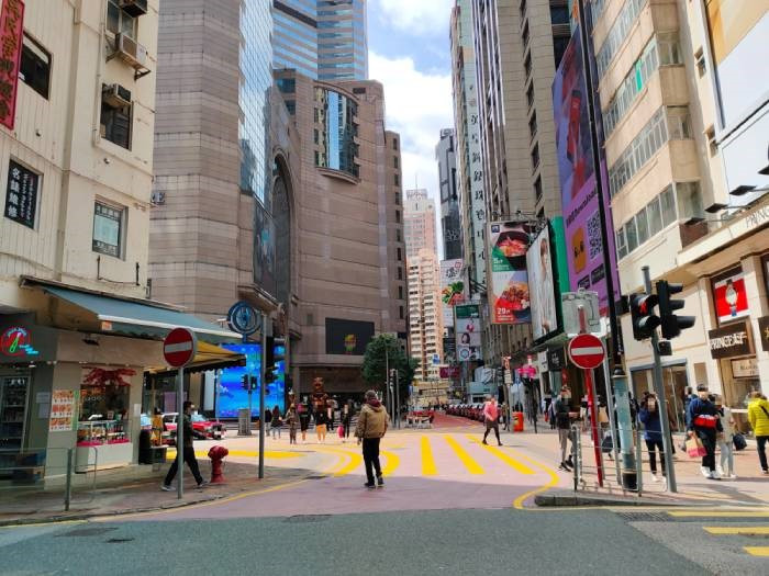 香港商业街客减少显著。 受访者供图.jpg