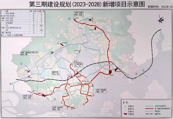 厦门新公布一批地铁线 将再安排一条地铁入漳州！