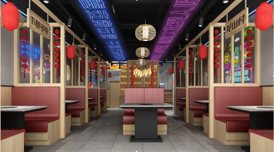 西安东北烧烤餐厅装修效果图