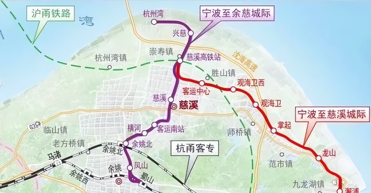 但是根据的以宁波西站为枢纽的市域铁路网,以及宁波轨道交通线网图