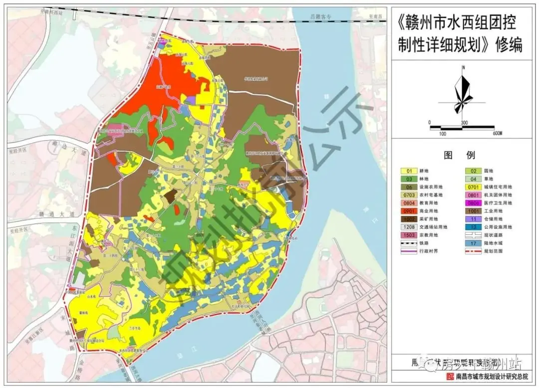 水西最新规划出炉赣州市水西组团控制性详细规划修编草案批前公示