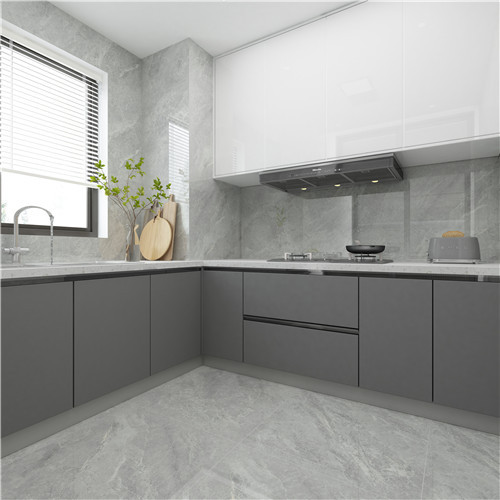 黑白灰搭配装出高级感一个高颜值的厨房,离不开科学的空间配色,地砖