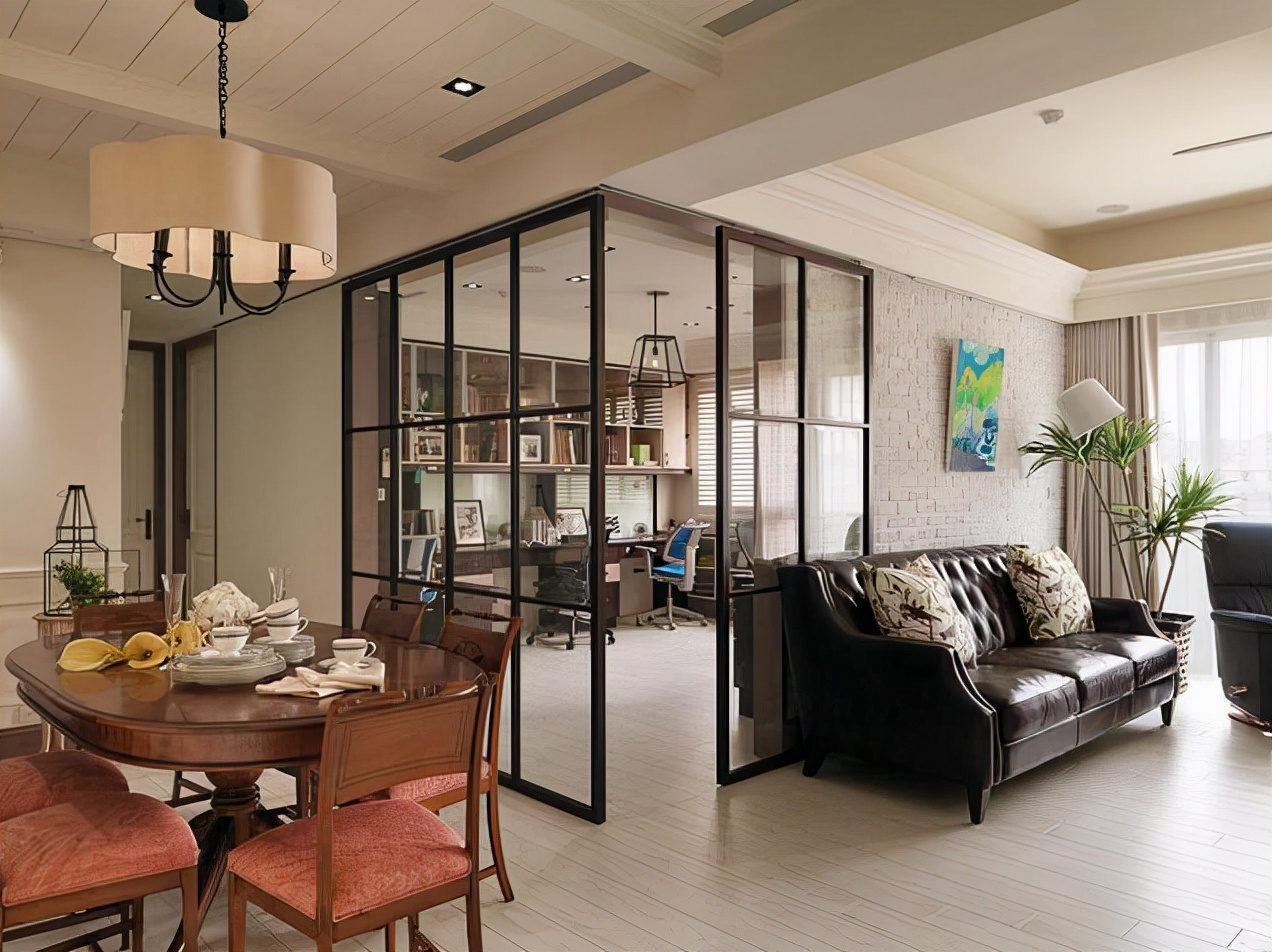 现代风格明珠客厅镂空隔断装修效果图 – 设计本装修效果图