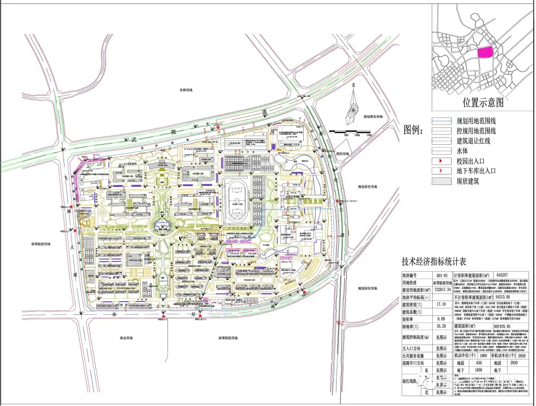 江西应用技术职业学院第三次修建性详细规划方案规划批前公示