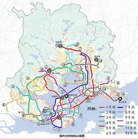 廈門一批地鐵線環評公示有一條規劃再進漳州