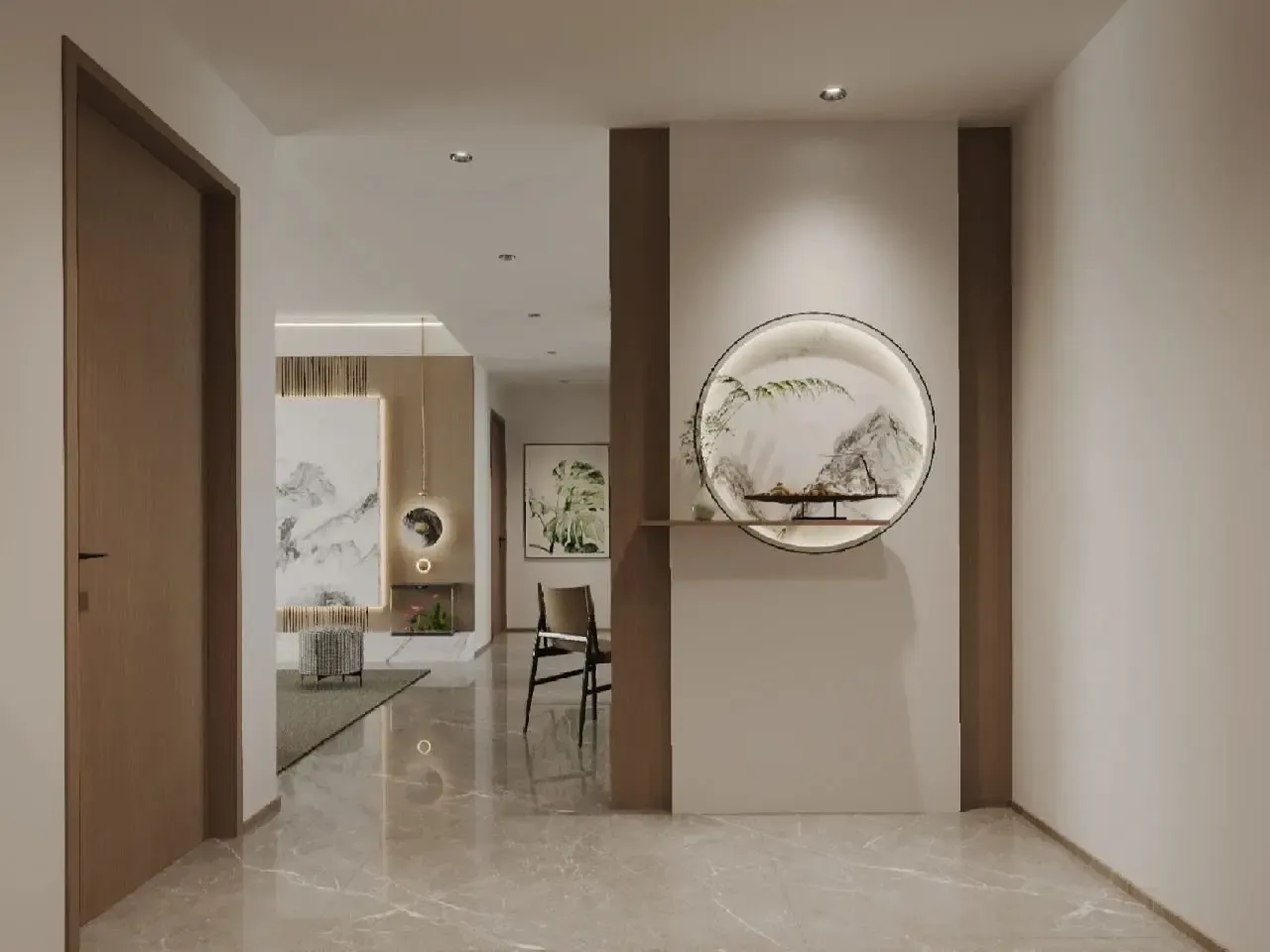 成都装修设计|140m²现代新中式设计效果图