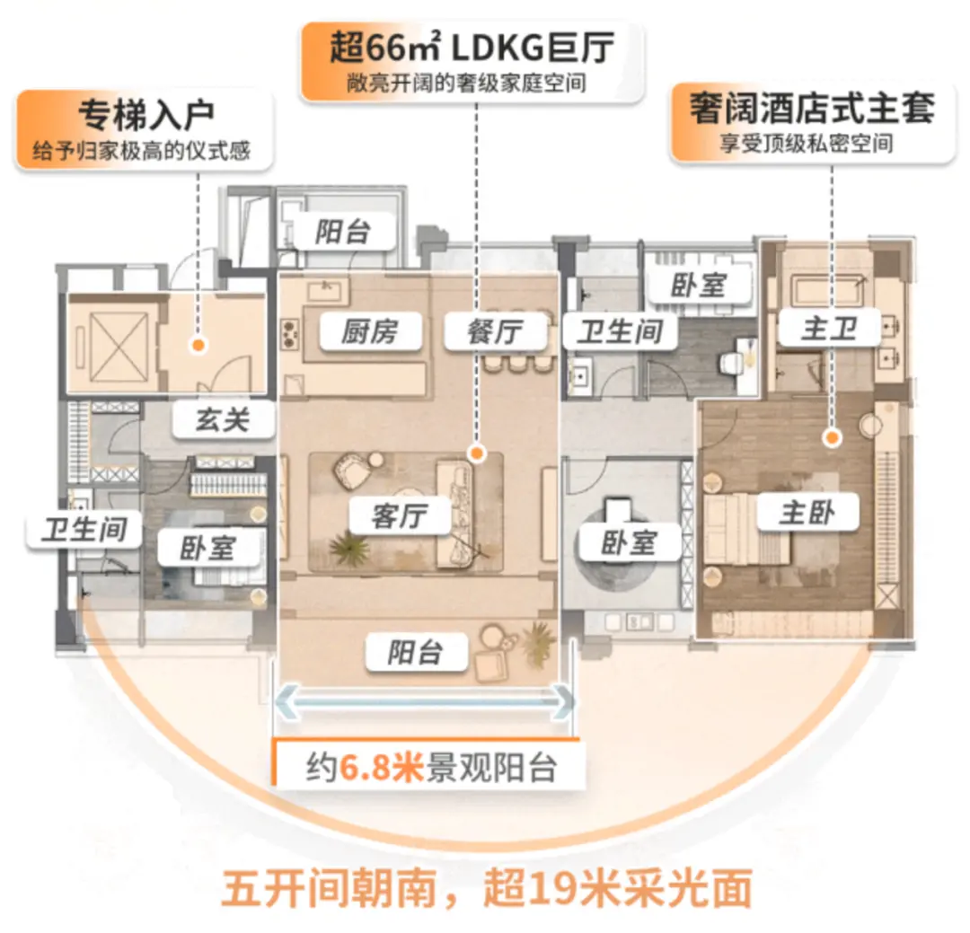 图：珠海华发·湾玺壹号项目185平户型图