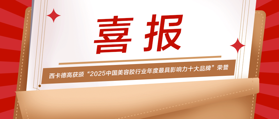 西卡德高获颁“2025中国美容胶行业年度最具影响力十大品牌”荣誉