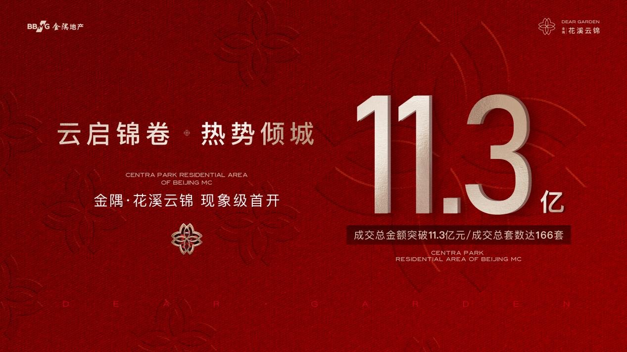 金隅·花溪云锦盛大开盘 燃动副中心，揽金11.3亿领航改善新范本