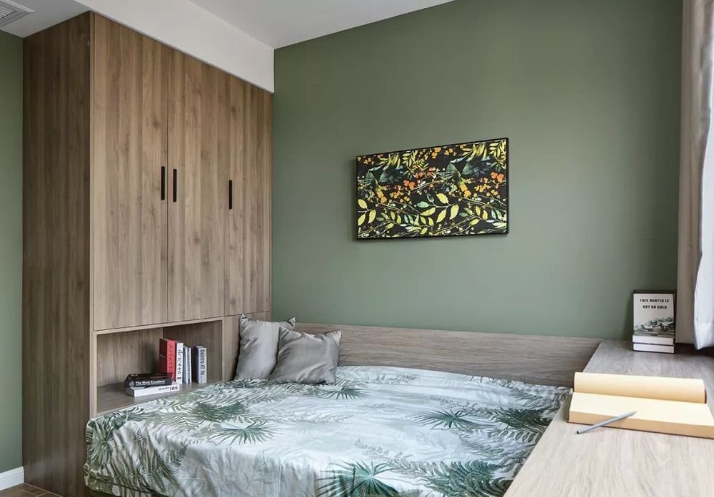 125平现代简约，好喜欢卧室的床头背景墙，置