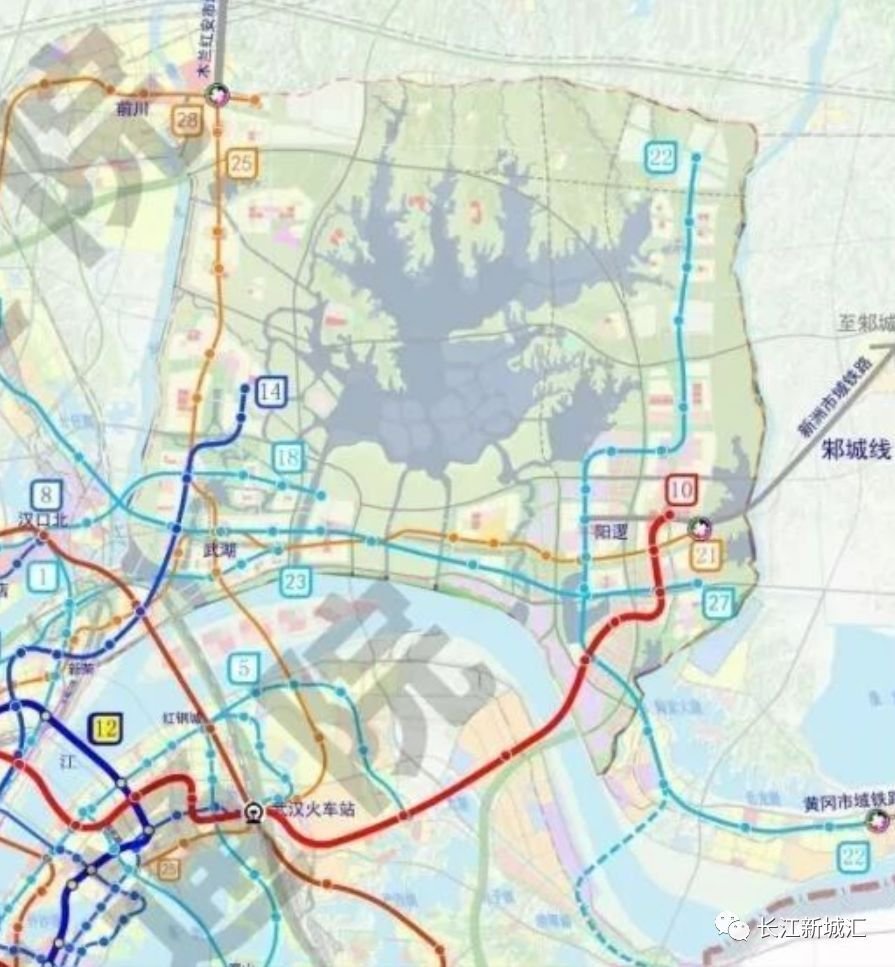 22号线起自甘棠连接光谷东和双柳国家航天基地,同时22号线将于黄冈市
