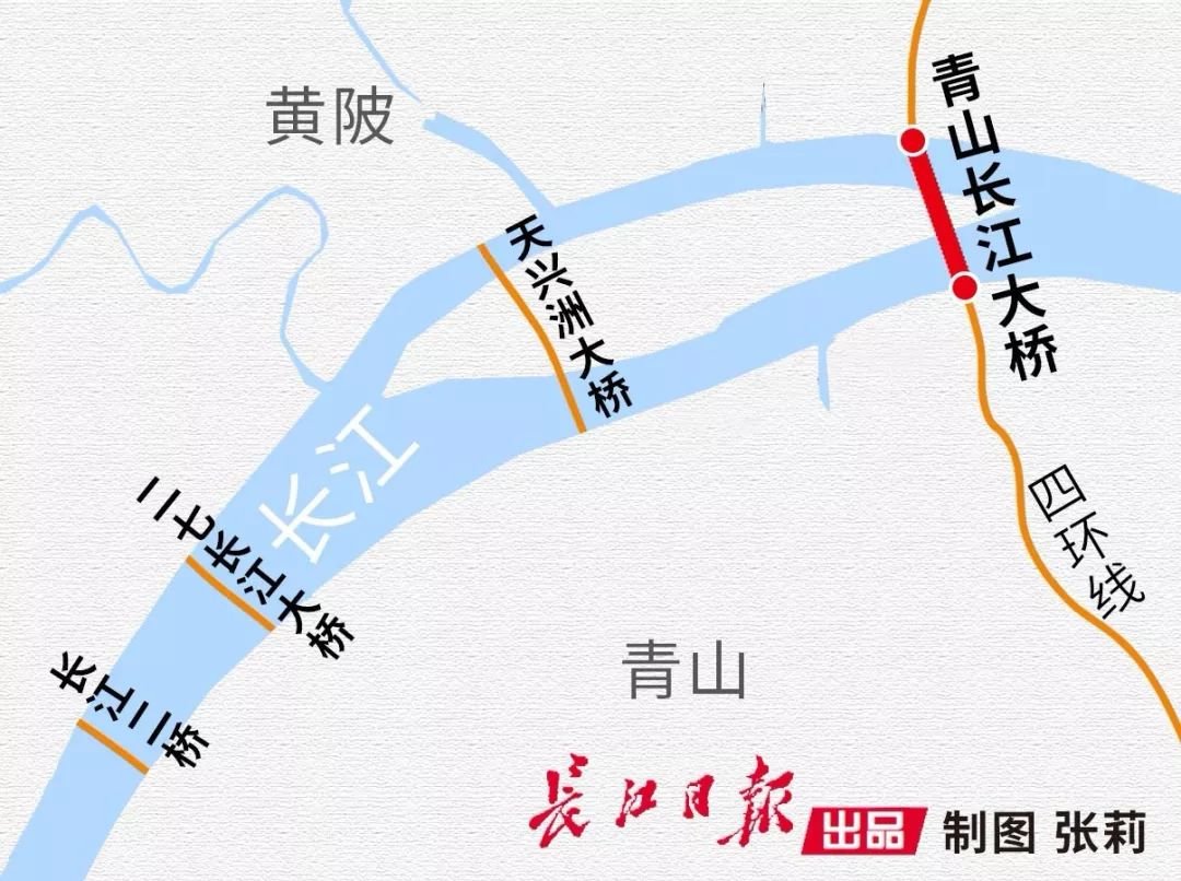 武汉长江桥梁分布图图片