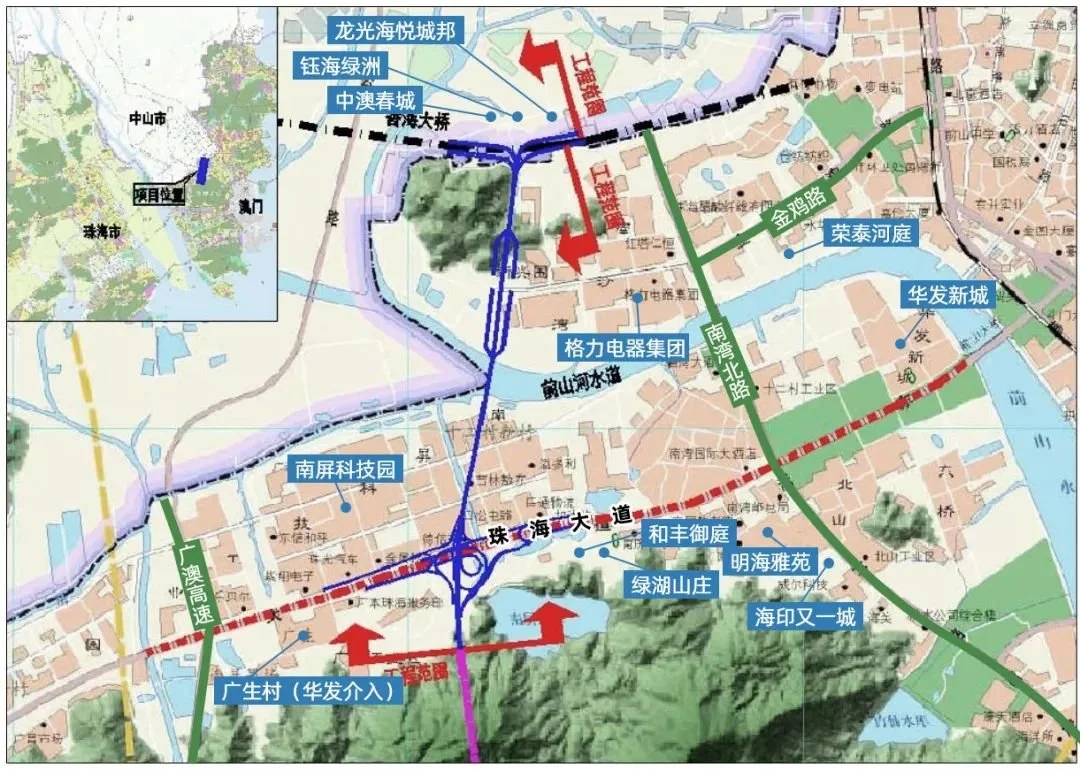 坦洲造贝冲刺阶段香海大桥支线今年底通车