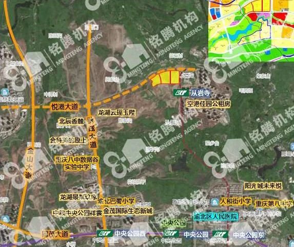 渝北悦港大道规划图图片