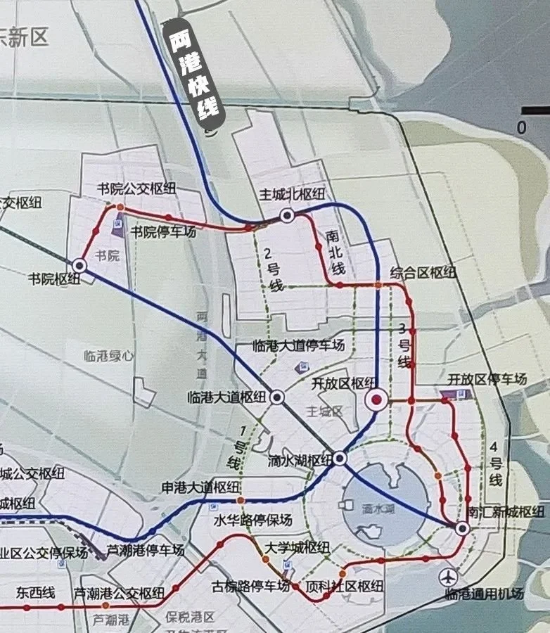 临港交通规划剖析铁路轨交快速线