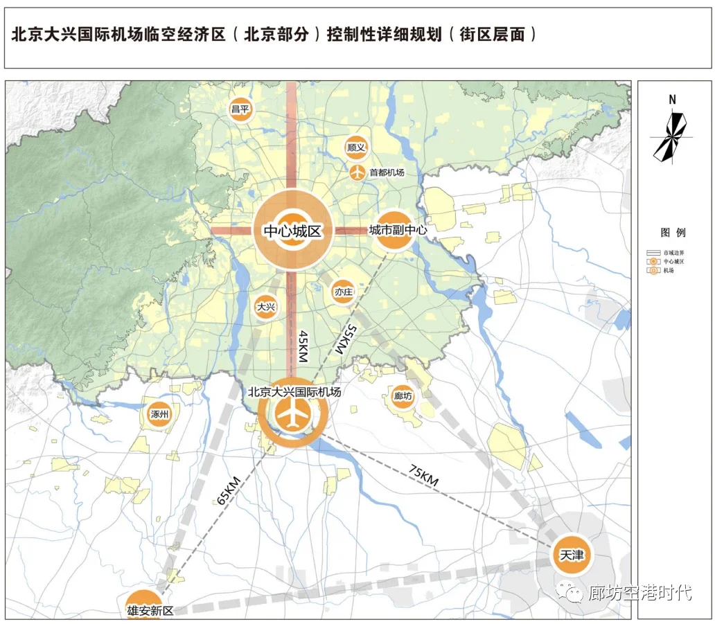 可以見到有軌電車和地鐵規劃,將廊坊市區,永清,固安與機場等地串聯