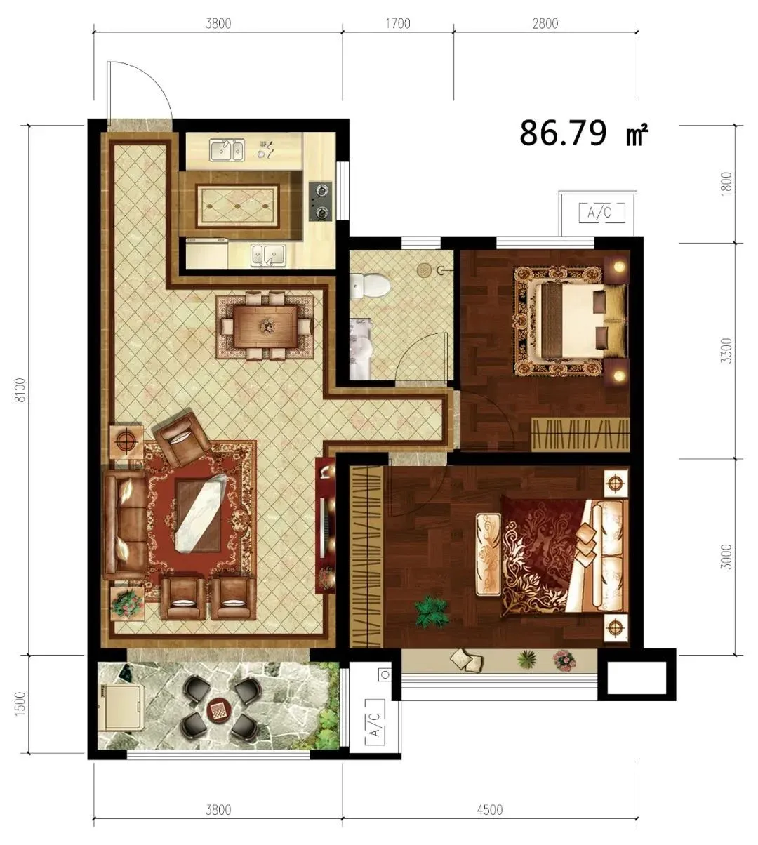 恒丰理想城西区25楼新品建面约8692平两居