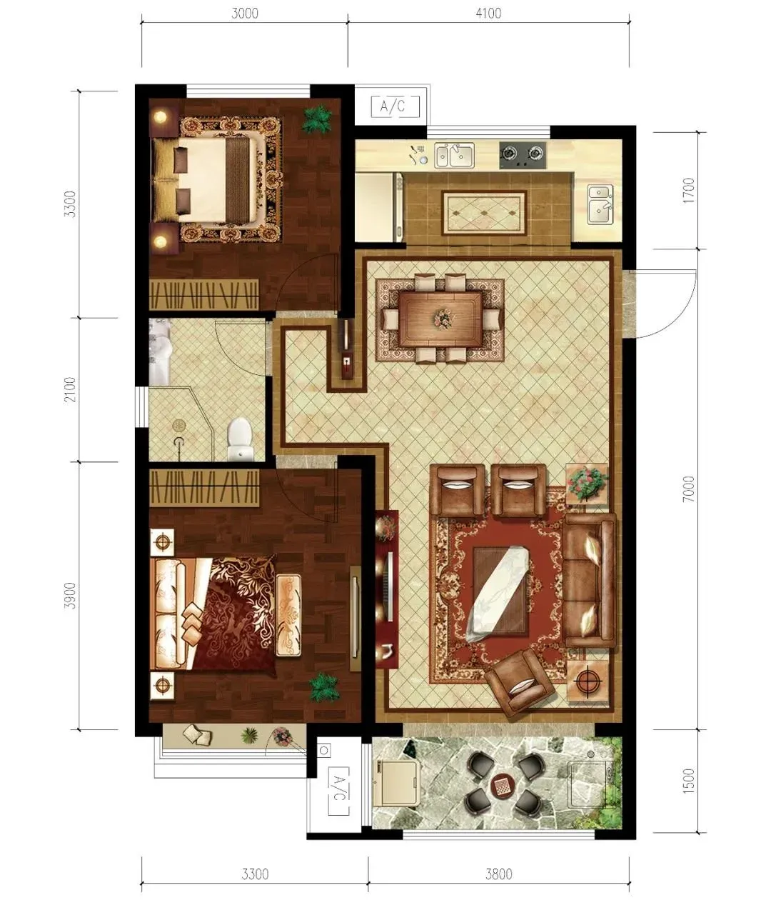 恒丰理想城西区25楼新品建面约8692平两居
