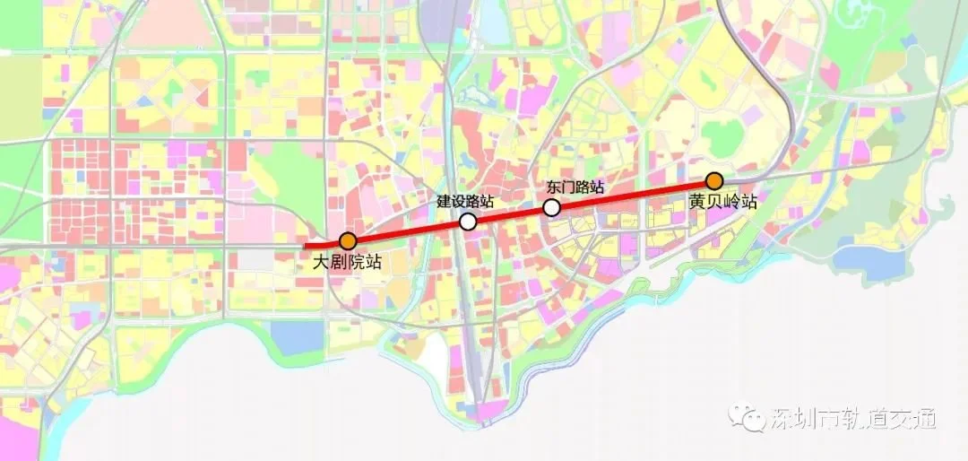 预计2025年建成通车地铁5号线西延线起自目前5号线终点站黄贝岭站,终