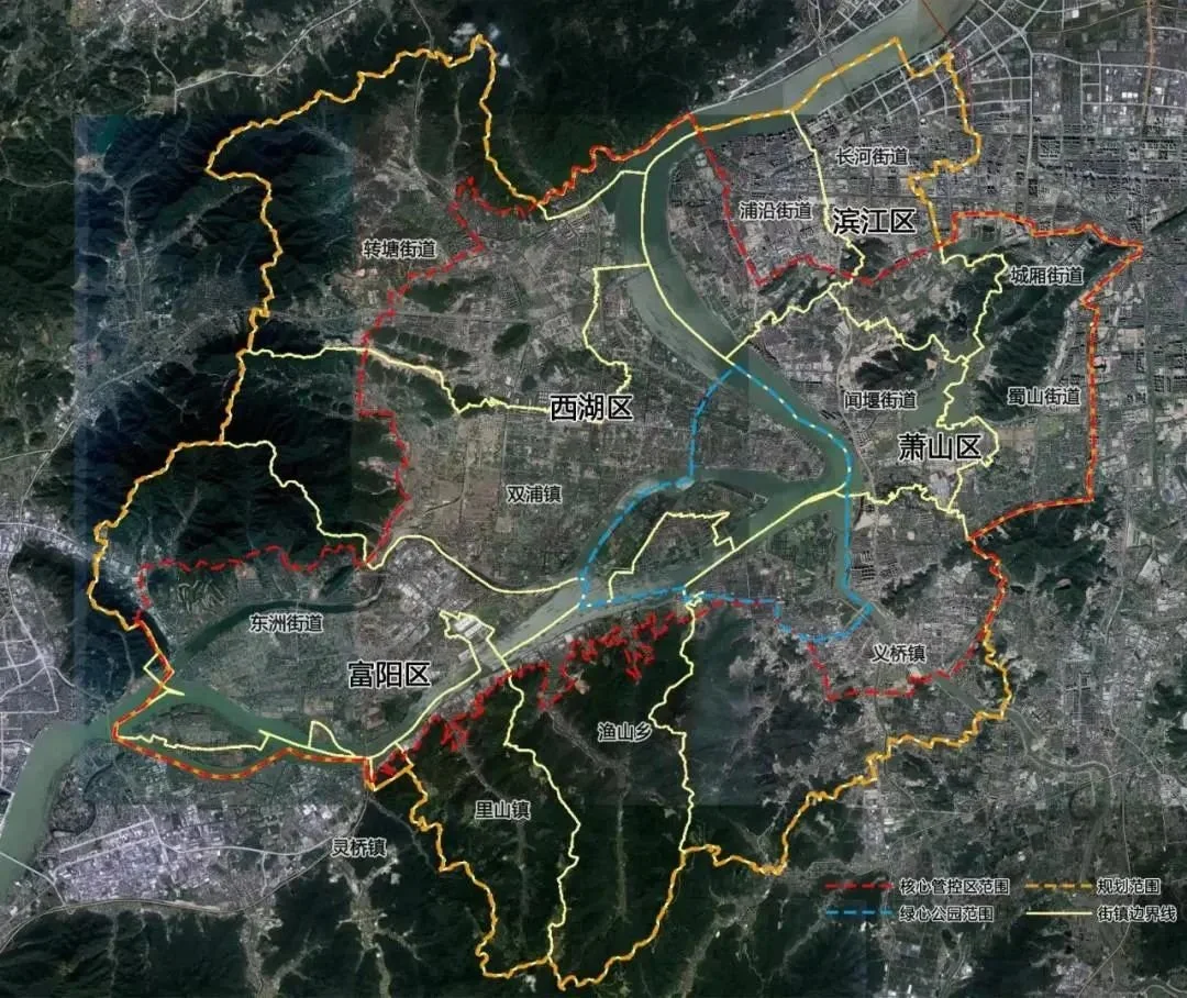 三江匯未來城市先行實踐區總規劃面積458平方公里,涉及西湖區轉塘街道