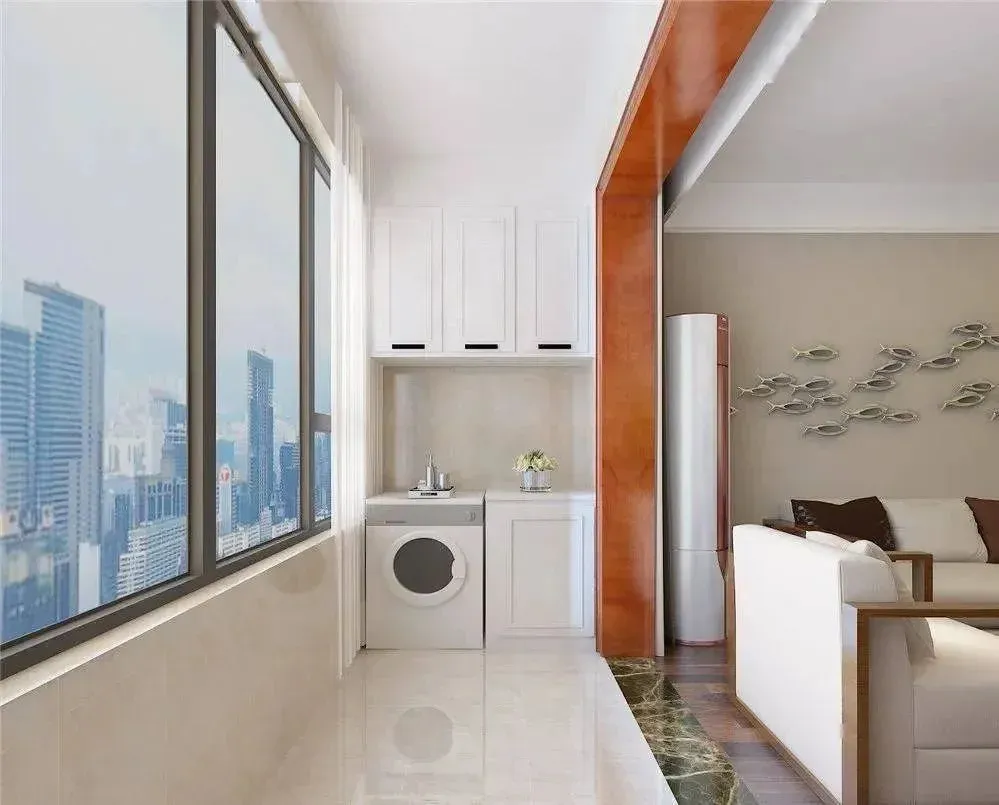 破坏阳台边的矮墙