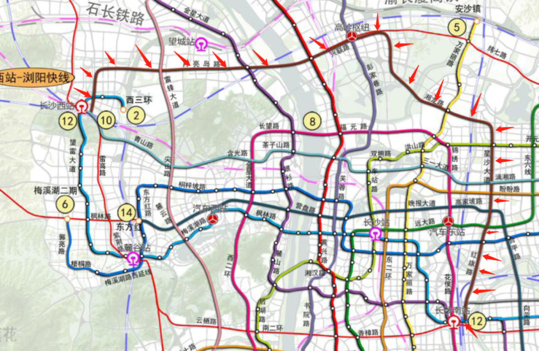 长沙市9号地铁线路图图片