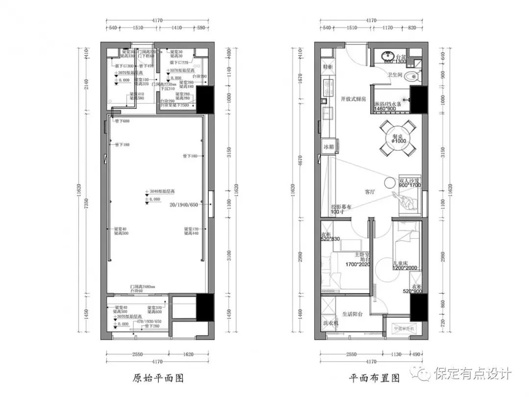 【雨霏说设计】现代|58「一室改两室《有味》