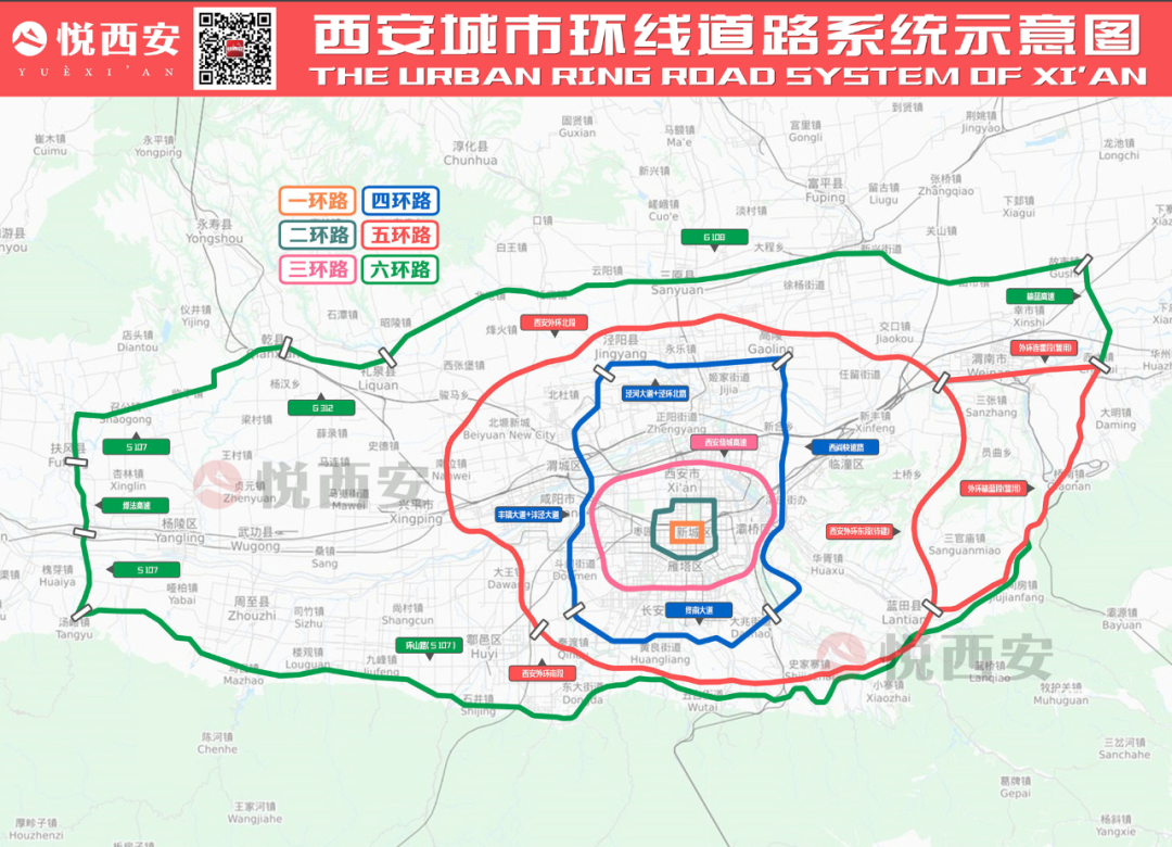 西安城市环线规划示意图制图?