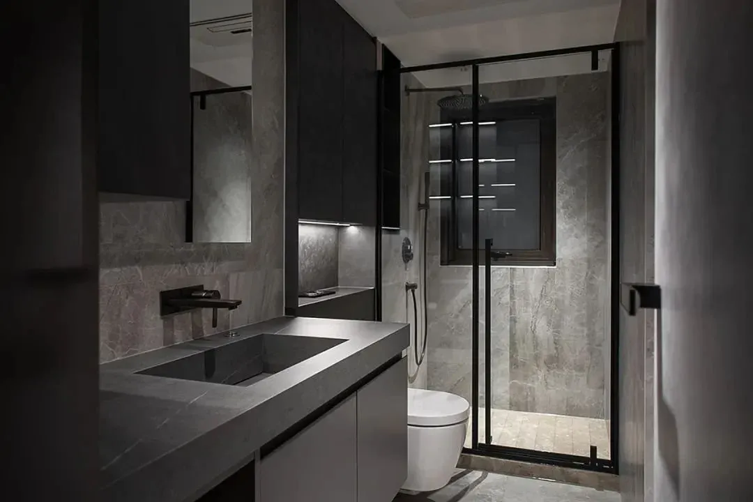 黄石装修三室两厅灰色极简现代风格格调高雅有品位