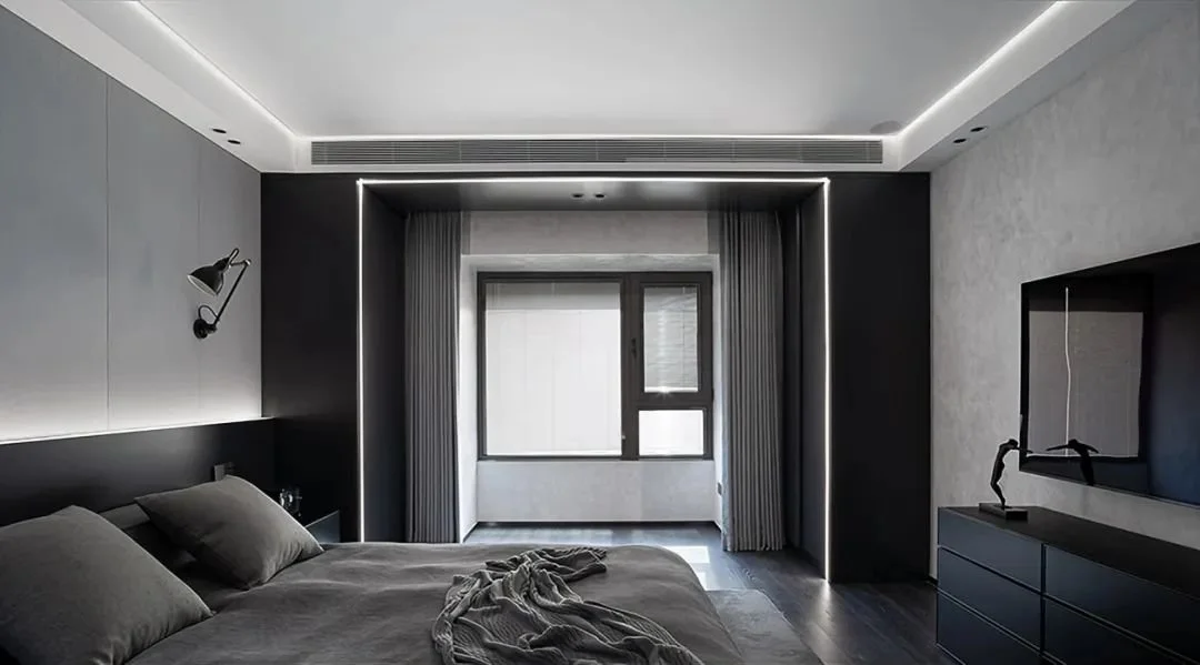 黄石装修三室两厅灰色极简现代风格格调高雅有品位
