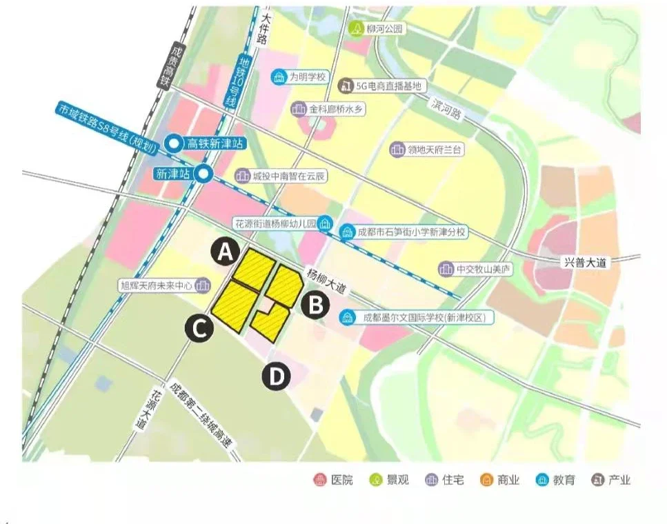 2022年新津拟供1107亩土地天府牧山数字新城最多