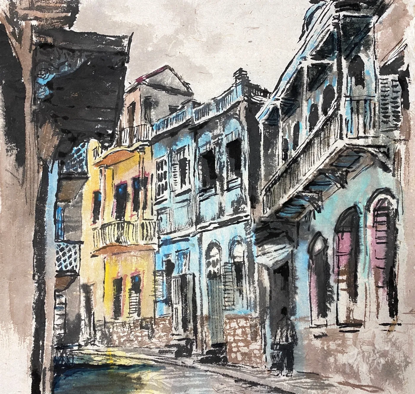 王受之发现,很少有绘画作品以澳门的历史建筑为题材,呈现澳门500年