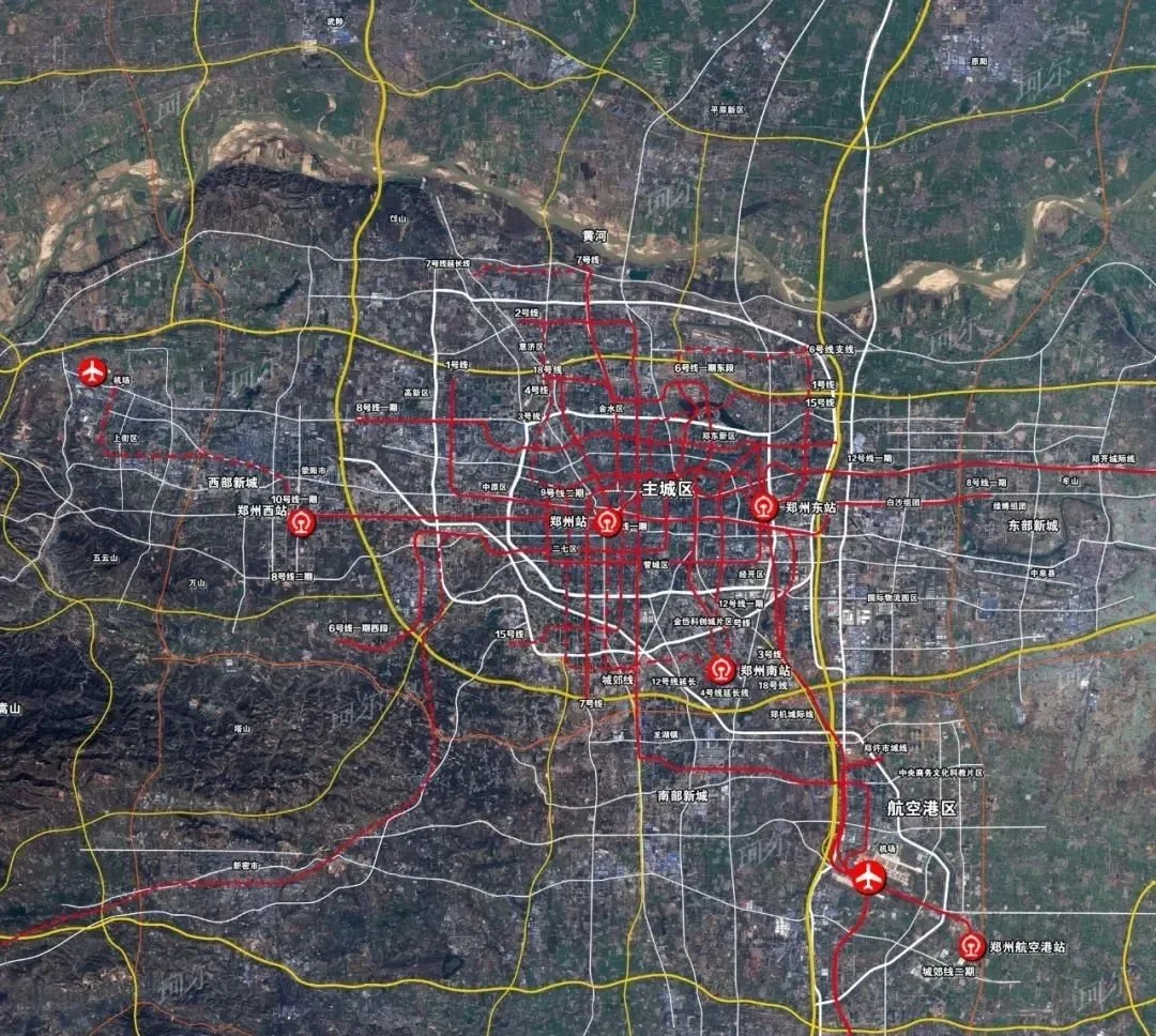 新郑中华路地铁线路图图片