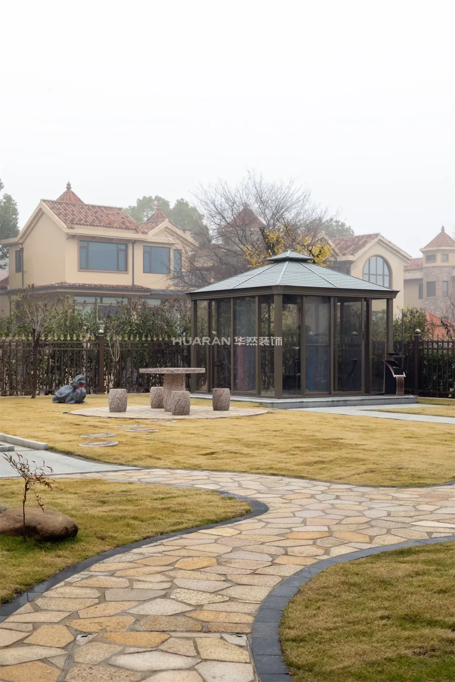 华然实景悠然南山200㎡新中式别墅传统与现代融合抒写别致的高级感