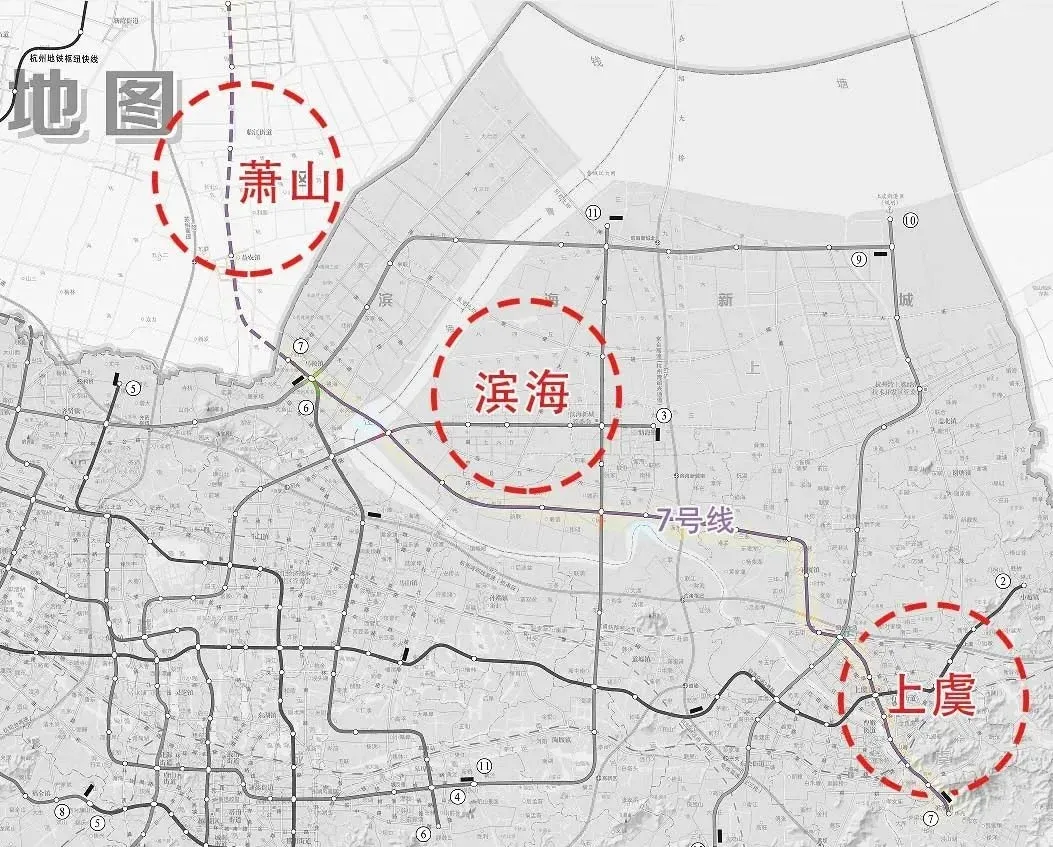 最新规划!崧厦设3个站点!上虞地铁7号线线路图来了!