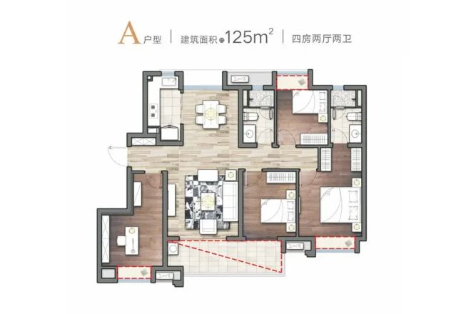 龙湖春江悦茗户型图