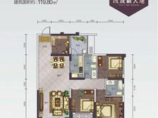 凯旋新天地4室2厅2卫南北朝向82.00万元出售