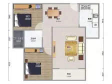 淮阳县 建业桂园 2室1厅