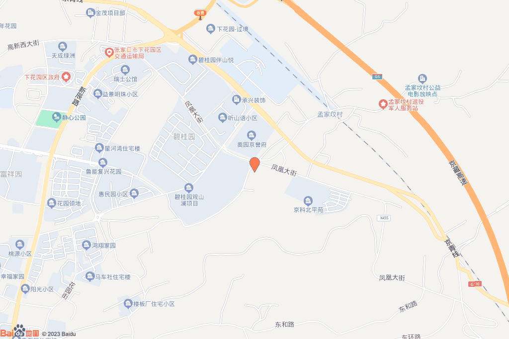 下花园区凤凰大街南侧交通图