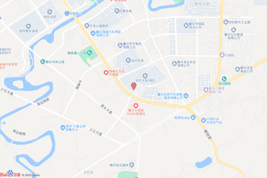 铜梁城区南城街道天一星城西侧交通图