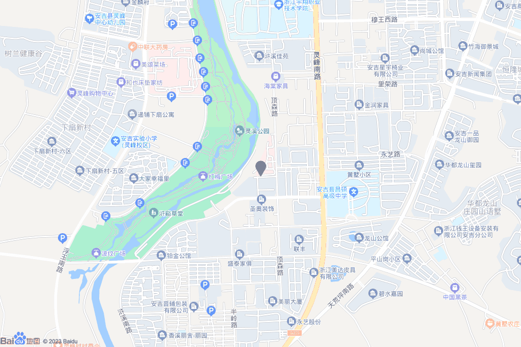 安吉县昌硕街道灵峰南路西侧、昌高路北侧一号-2地块交通图