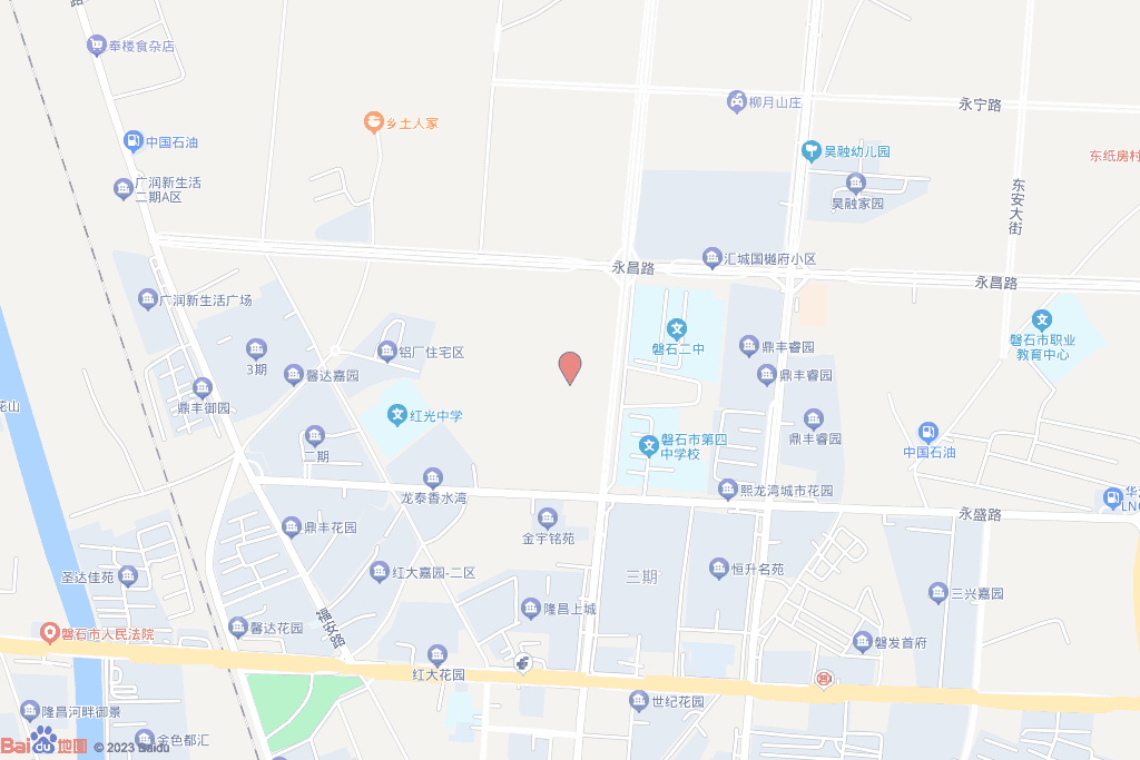 磐石市隆昌天玺（一期）以北、振兴大街以西交通图