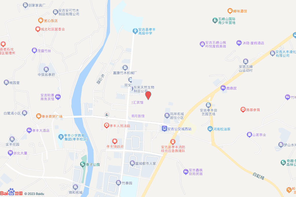 安吉县孝丰镇孝丰路以北灵龙北路以东一号地块交通图